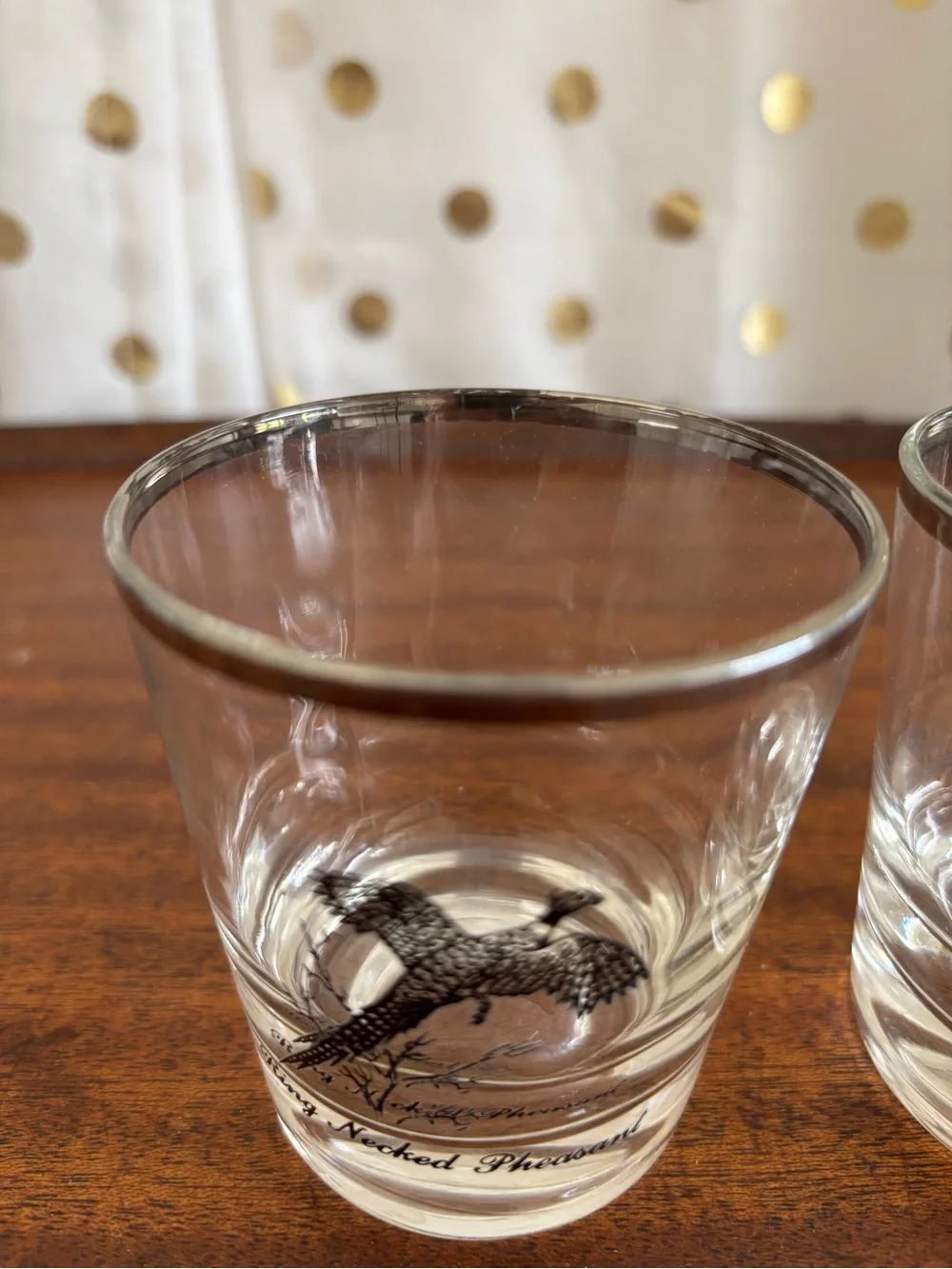 Vintage Federal Glass “Sportsman” Grouse and Pheasant Whiskey Barware Glasses